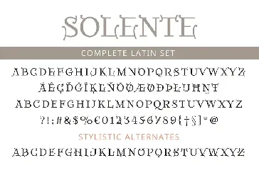 Solente font