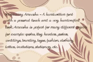 Ameesha Script Font