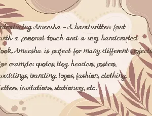 Ameesha Script Font