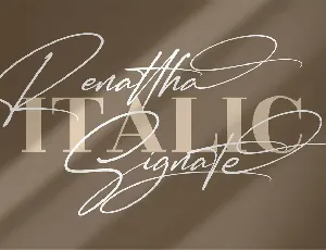 Renattha Signate Signature Font