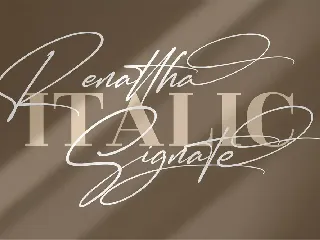 Renattha Signate Signature Font