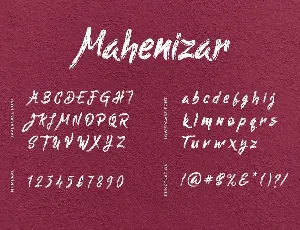 Mahenizar Brush Handwritten Font