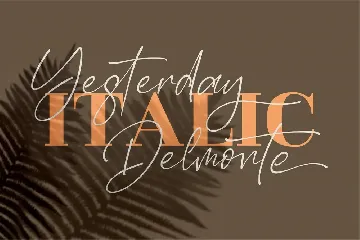 Yesterday Delmote Signature Font