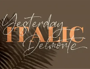 Yesterday Delmote Signature Font