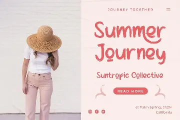 Sunburned Tropic - Summer Brush Font