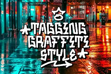 Punk Rotten - Monoline Graffiti Font