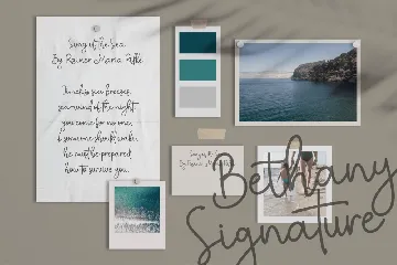 Bethany Signature - Handwritten Script Font