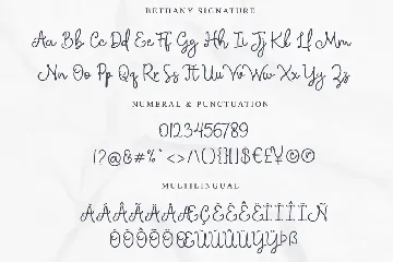 Bethany Signature - Handwritten Script Font