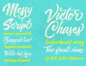 Messy Script font