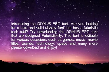 DomusPro Futuristic Font