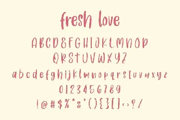 Fresh Love - a Cute Handdrawn font