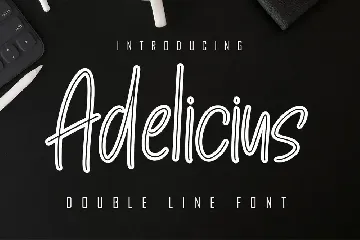 Adelicius Double Line Font