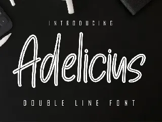 Adelicius Double Line Font