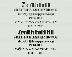 Zenith typeface font