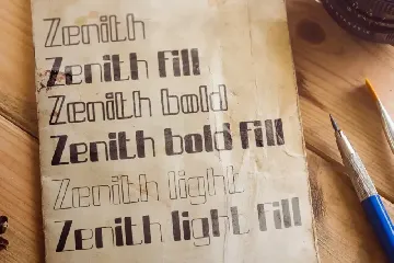 Zenith typeface font