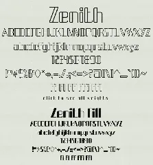 Zenith typeface font