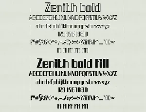 Zenith typeface font