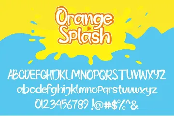 Orange Splash - Fresh Summer Font