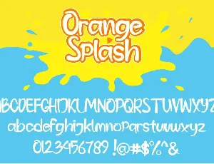 Orange Splash - Fresh Summer Font