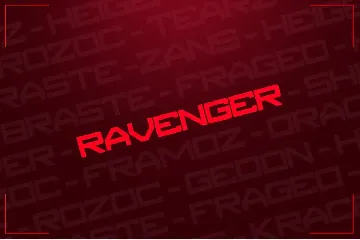 RAVENGER EXCLUSIVE DISPLAY FONT