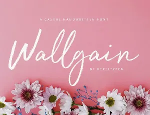 Wallgain Cassual Handwritten Font