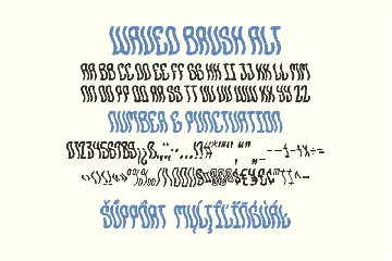 Waved Brush - A Display Font