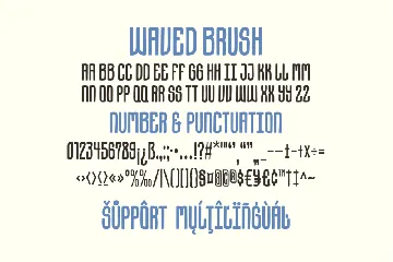 Waved Brush - A Display Font