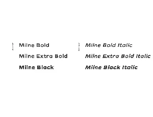 Milne - A Bold Sans Serif font