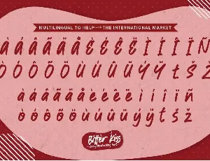 Bitter Kiss - Lovely Handwritten  Font