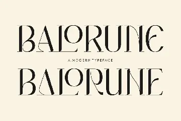 Balorune A Modern Type Face Font