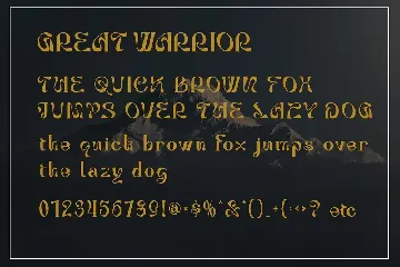 Great Warrior font