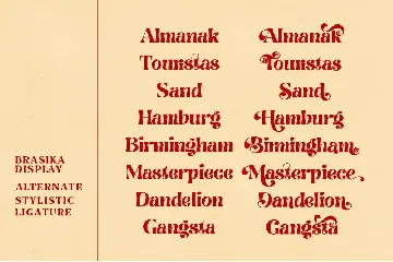 Brasika Display font