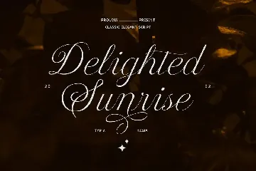 Delighted Sunrise - Elegant Wedding Script Font