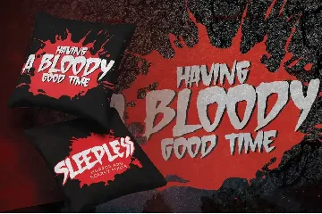 Sleepless - hand drawn Horror Brush font