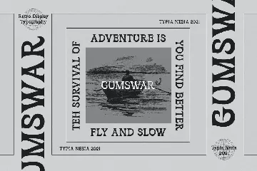 Gumswar - Vintage Retro Pop Display Font