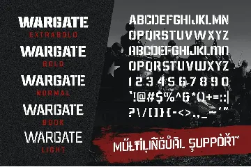 Wargate - Stencil Family font