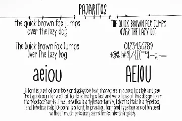 Pajaritos Handwritten Font