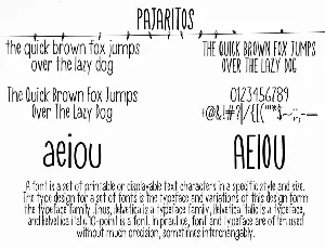 Pajaritos Handwritten Font