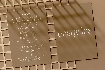 Eastgrins - Elegant Fancy Contrast Sans Serif font