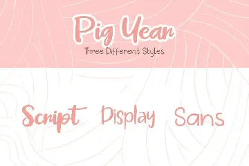 Pig Year 3 Font