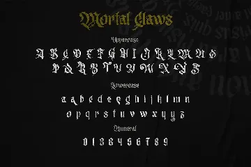 Mortal Claws - Blackletter Font