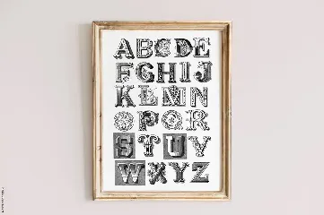 Antique Ornaments Alphabet Font