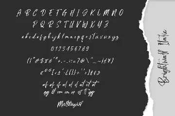 Brightwall - Brush Signature Font