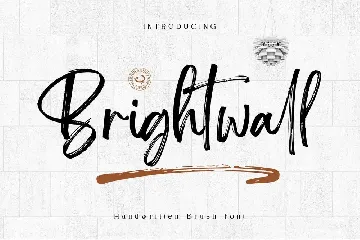 Brightwall - Brush Signature Font