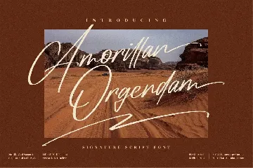 Amorillan Orgendam Signature Font