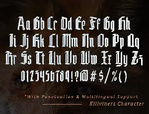 Killviners - Modern Blackletter Font