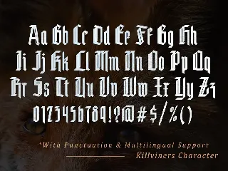 Killviners - Modern Blackletter Font