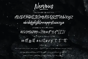 Nervous Brush Font