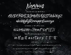 Nervous Brush Font