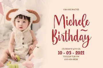 Baby Bday - Cute Brush Calligraphy Font